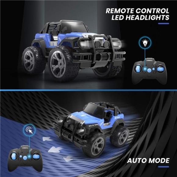Remote Control Racing Cars,1:18 Scale 80 Min Play 2.4Ghz LED Light Auto Mode - Picture 3 of 6